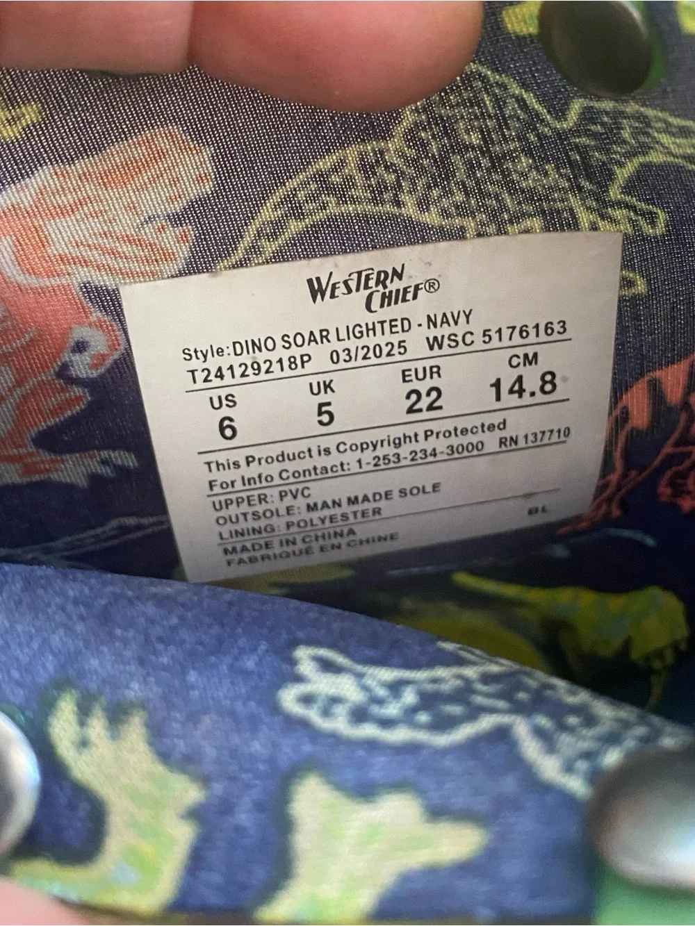 Western Chief Dino Light Up Rain Boots